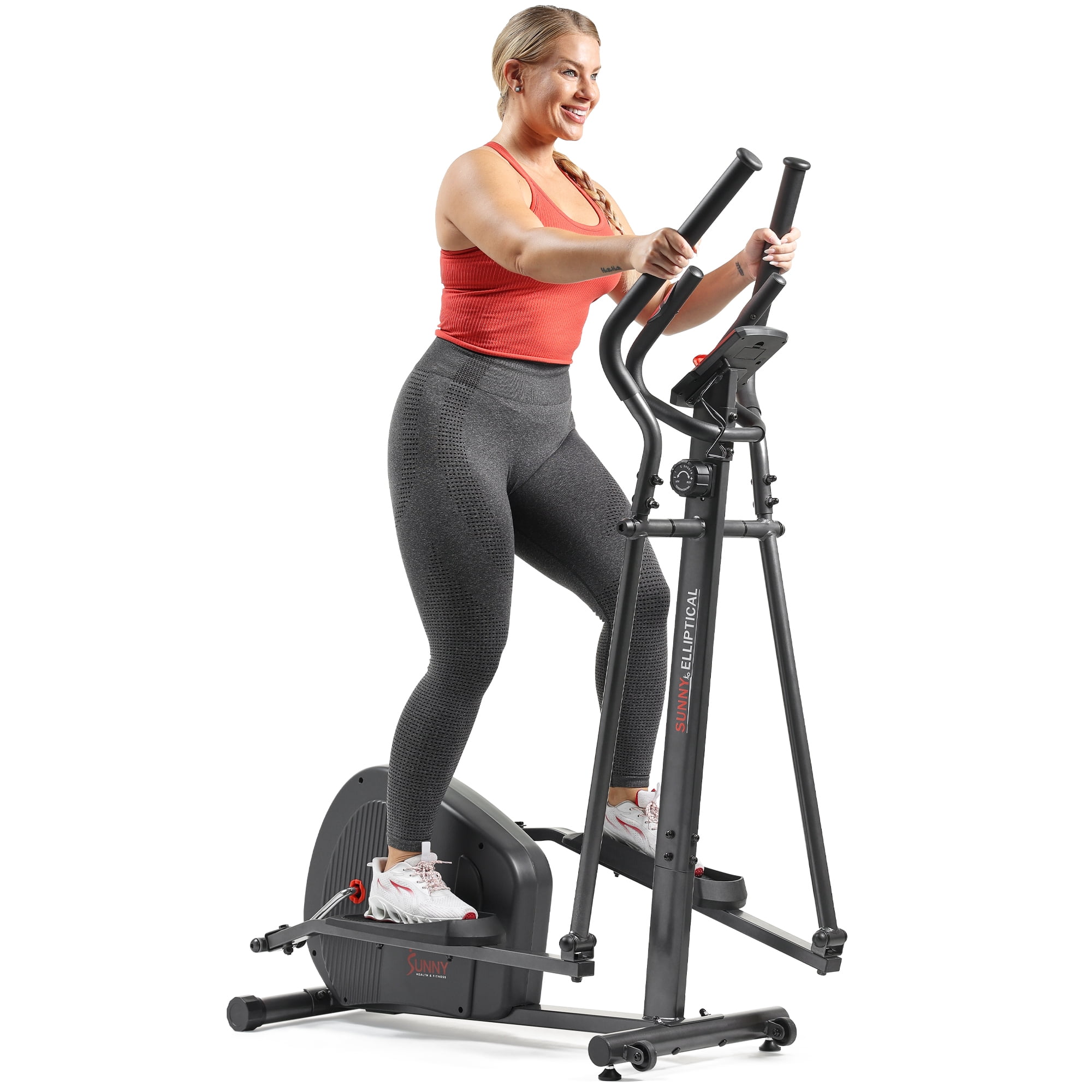 Sunny Health & Fitness Indoor Cardio Elliptical, Endurance Series Smart w Smart Bluetooth & FREE SunnyFit® App – SF-E321003