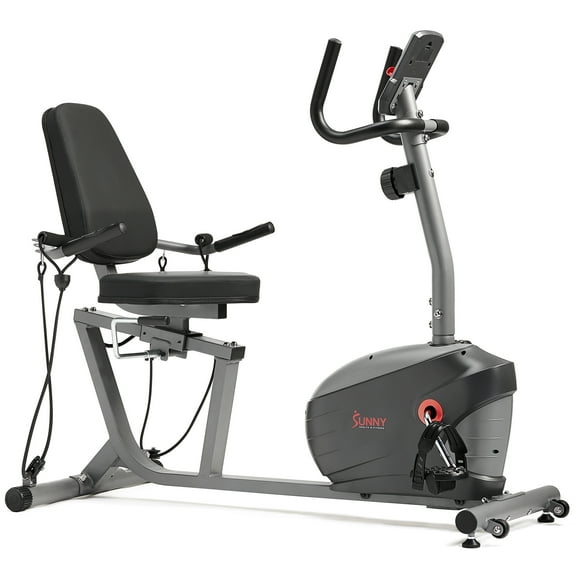 Sunny Health & Fitness Indoor Recumbent Cycling Bike, Performance Interactive Series w Smart Bluetooth & FREE SunnyFit App - SF-RB420031