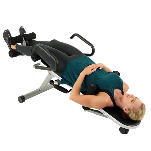 Sunny Health & Fitness Invert Extend N Go Back Stretcher Bench for Back Pain Relief, Decompression Therapy