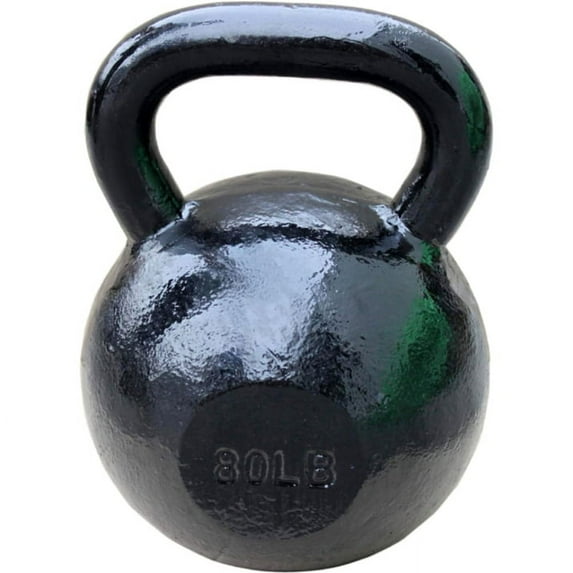 Sunny Health & Fitness NO. 067-80 Black Cast Iron Kettlebell - 80 lb