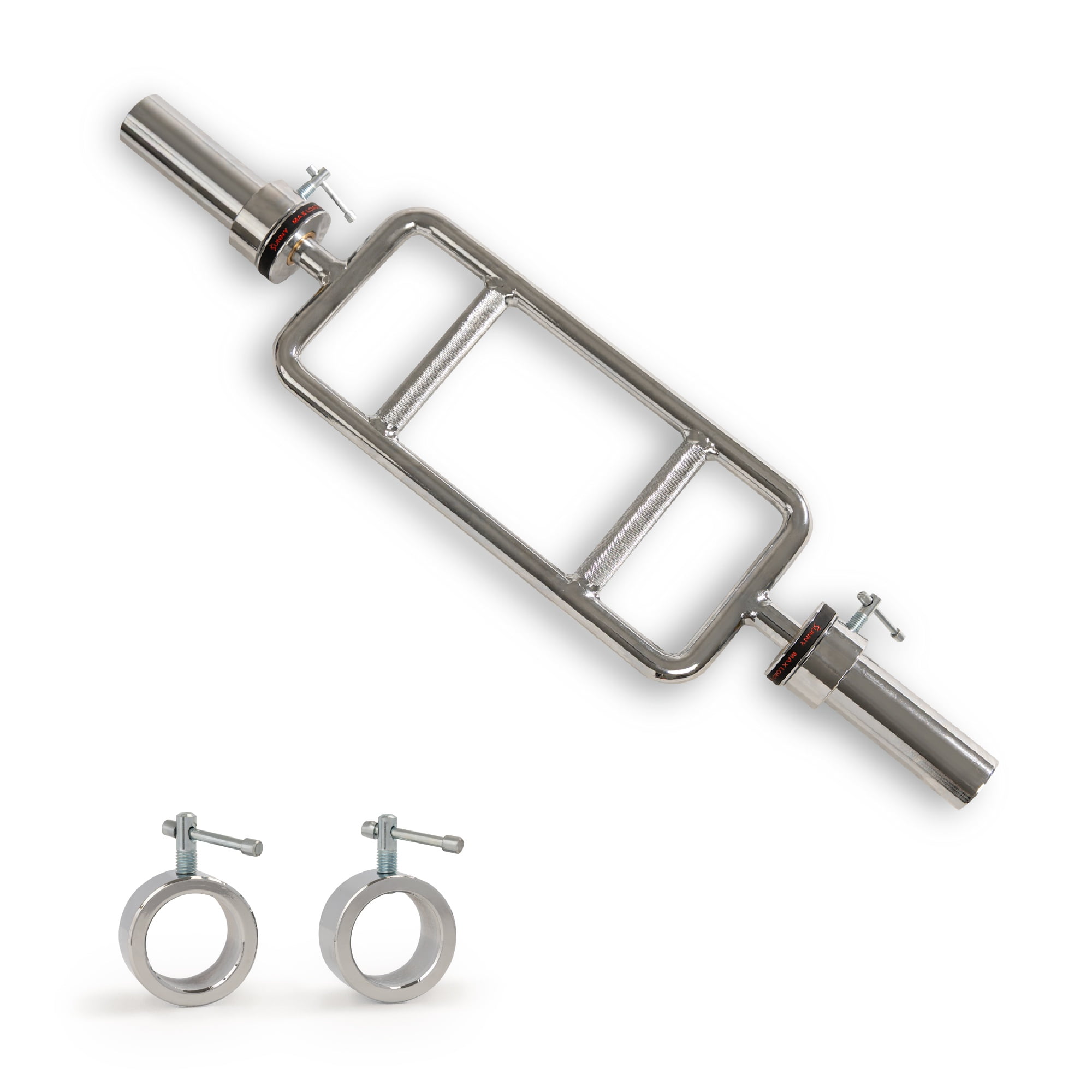 Sunny Health & Fitness Olympic Tricep Bar with Spin-Lock Ring Collars - SF-OB02-34