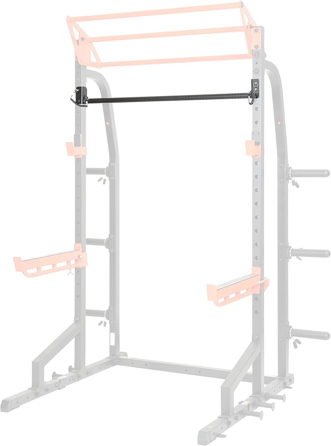 Sunny Health & Fitness Power Cage Squat Rack Upgrade Attachments, Dip ...