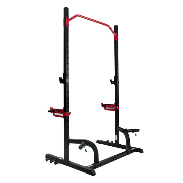 Sunny Health & Fitness Power Zone Squat Rack Power Rack Power Cage for Strength Training Home Gym Squat Cage, SF-XF9931