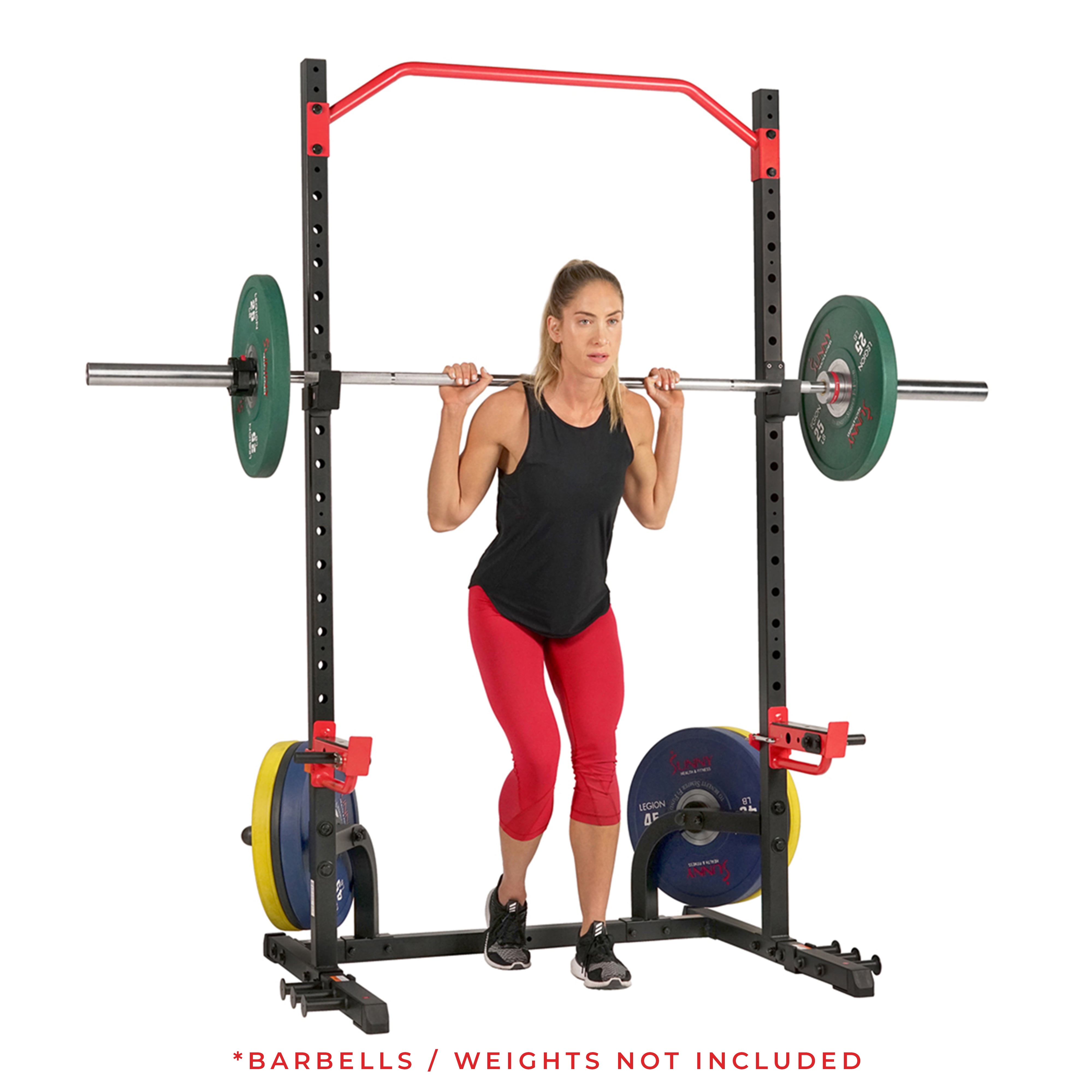 Sunny Health & Fitness Power Zone Squat Stand Power Cage for Strength Training Home Gym, Workout Squat Rack, SF-XF9931