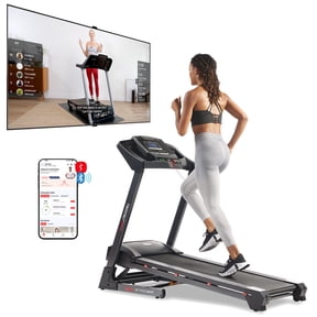 Sunny Health & Fitness Premium Double Deck Treadmill w Auto Incline + Free SunnyFit® App Membership - SF-T7515SMART