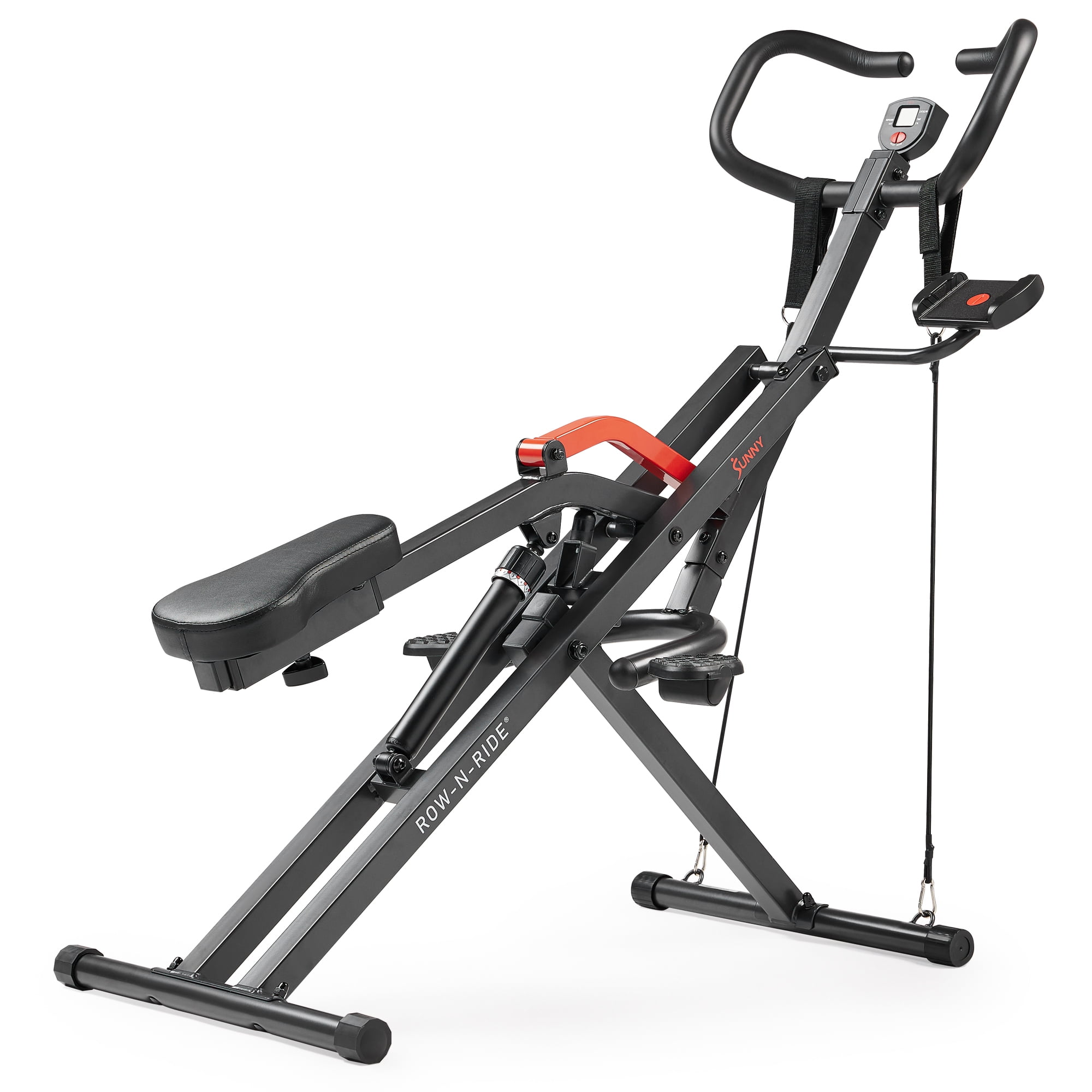 Sunny Health & Fitness Row-N-Ride PRO Assisted Squat Rowing