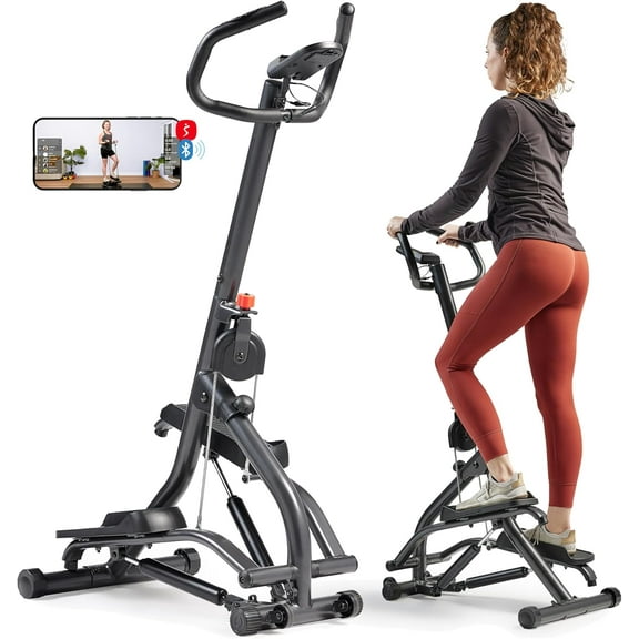 Sunny Health & Fitness SMART Climber Stepper with Handlebar & Free SunnyFit® App Membership – SF-S021001