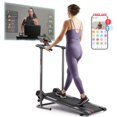 thumbnail image 1 of Sunny Health & Fitness Smart Foldable Manual Treadmill with Fixed Incline, Trainer Led Workouts & Performance Tracking via Bluetooth SunnyFit App - SF-T1407SMART, 1 of 13