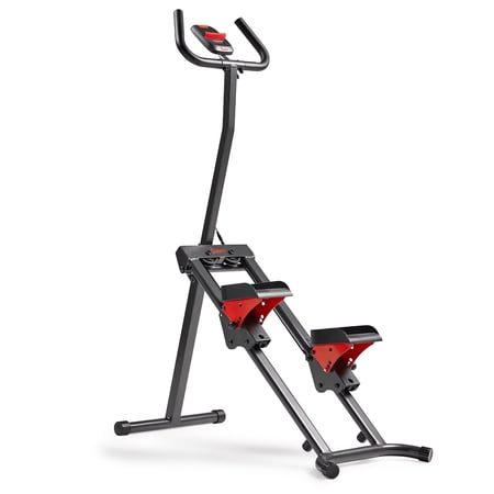 Sunny Health & Fitness Smart Foldable Cardio Stair Climber with SunnyFit App Trainer-Led Workouts and Performance Tracking - Dark Grey