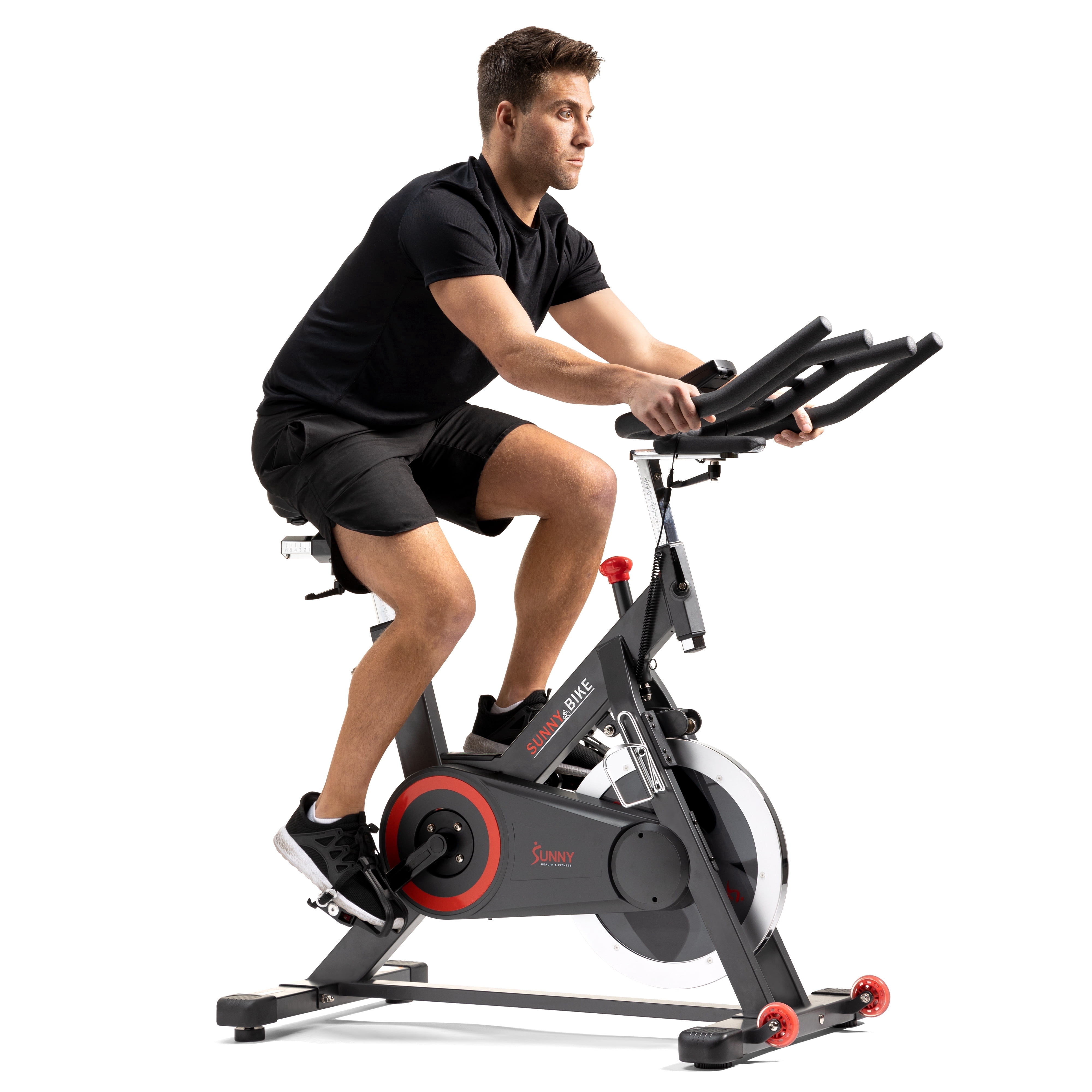 Sunny Health & Fitness Magnetic Exercise Bike, 44LB Flywheel & 300LB Weight Capacity for Intensive Home Workout