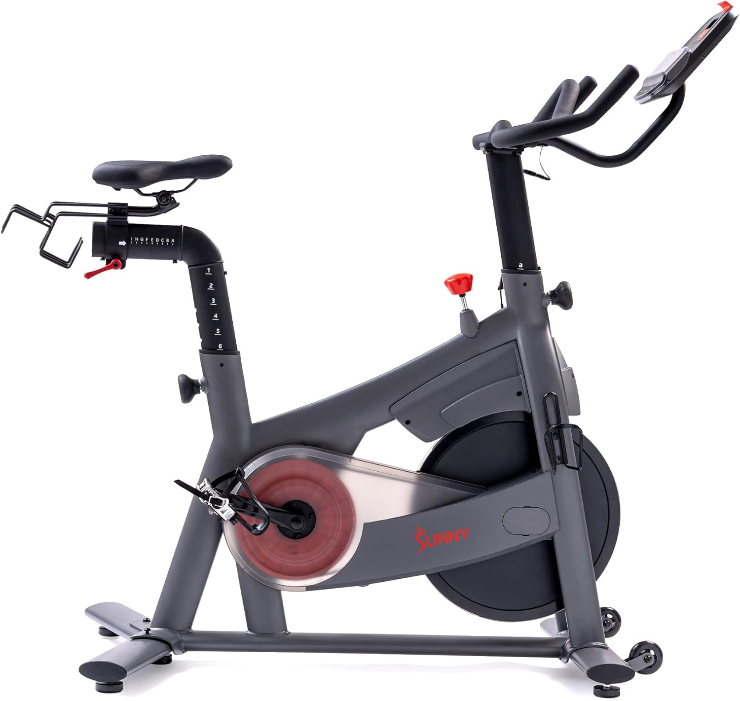 Sunny Health & Fitness Smart Magnetic Indoor Cycling Bike, Stationary Exercise Cardio Equipment, Free SunnyFit Training App