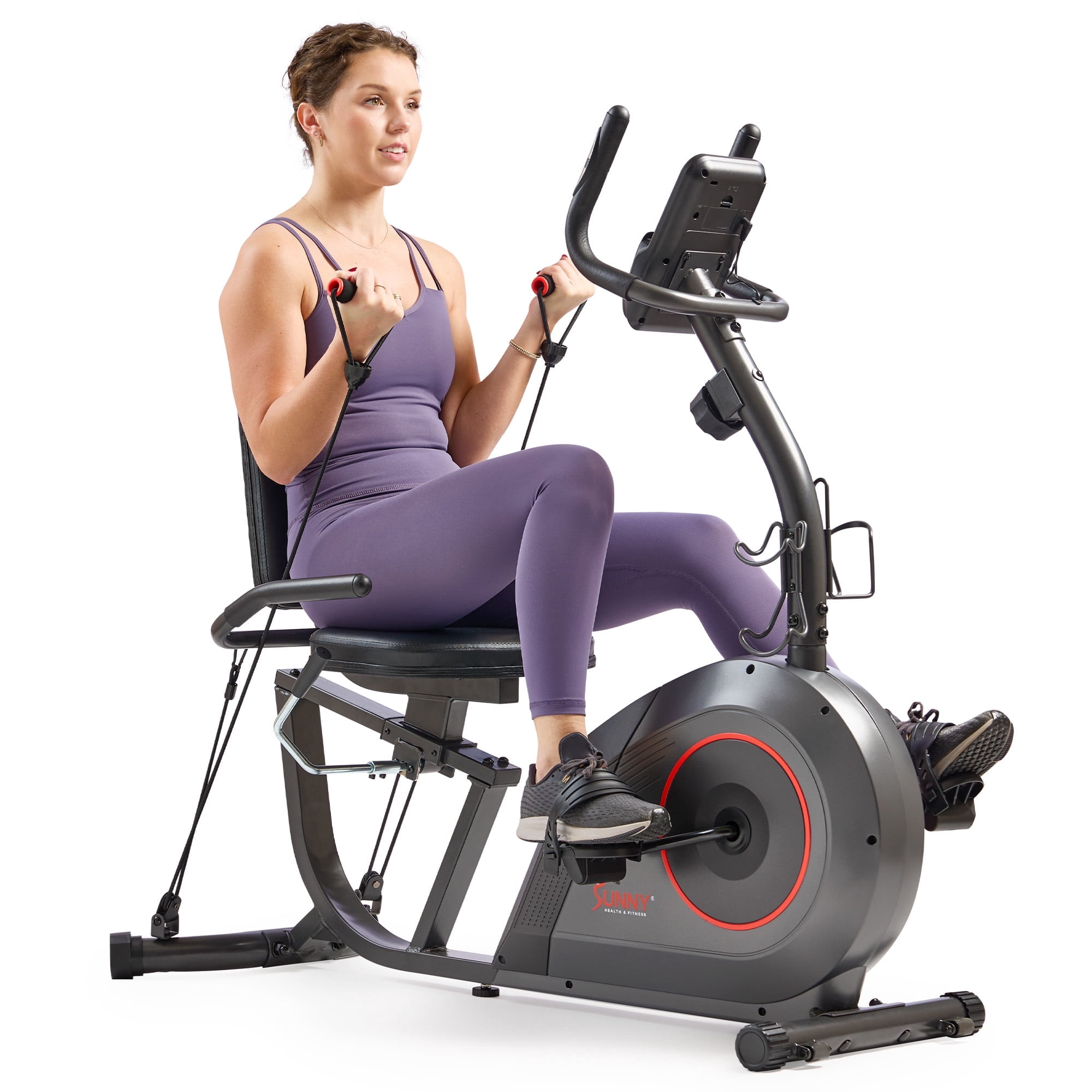 Sunny Health & Fitness Recumbent Exercise Bike w Free SunnyFit App
