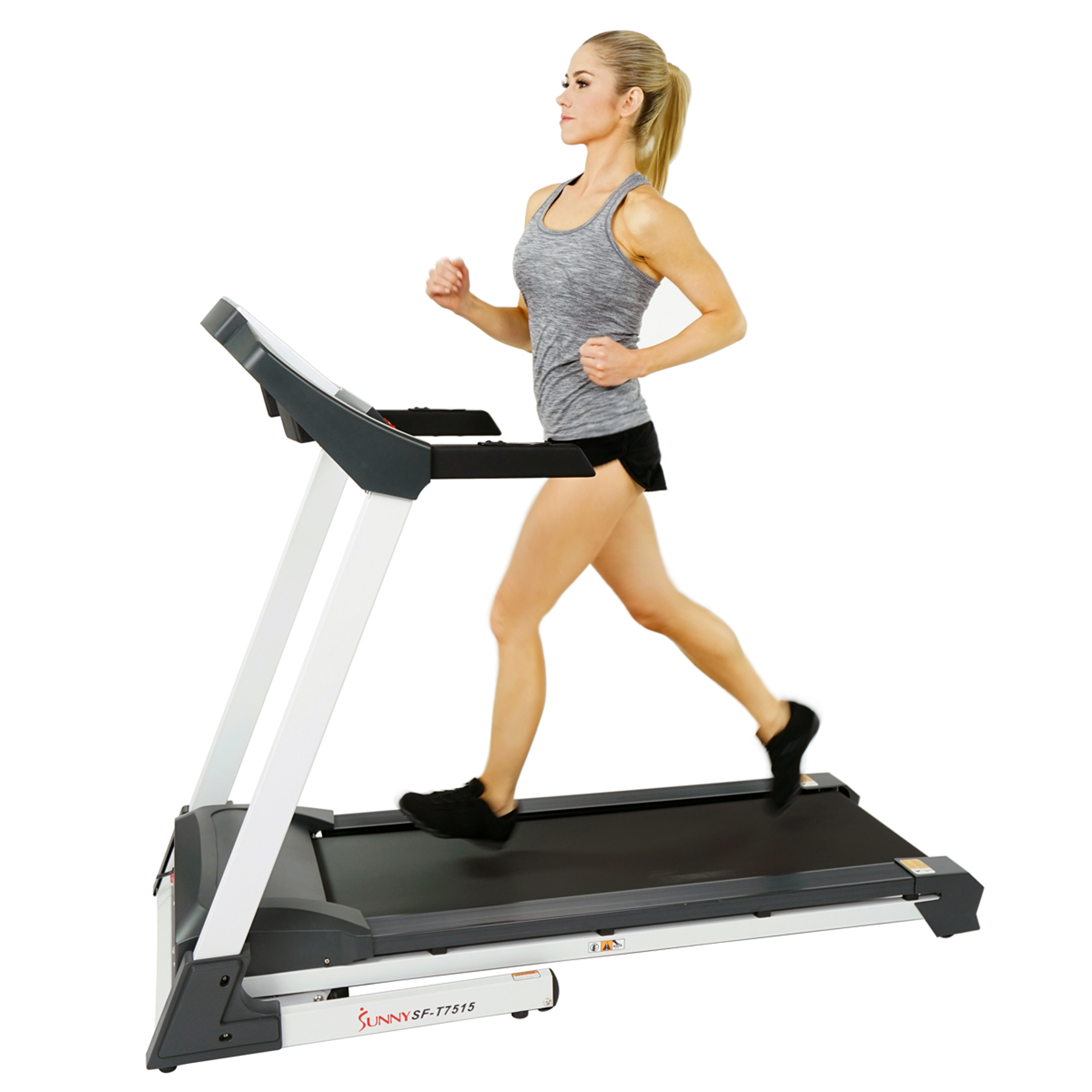 Sunny Health & Fitness Smart Running Treadmill w/ Auto Incline, Sound System, Bluetooth, Foldable, High Weight Capacity, SF-T7515 - image 1 of 10