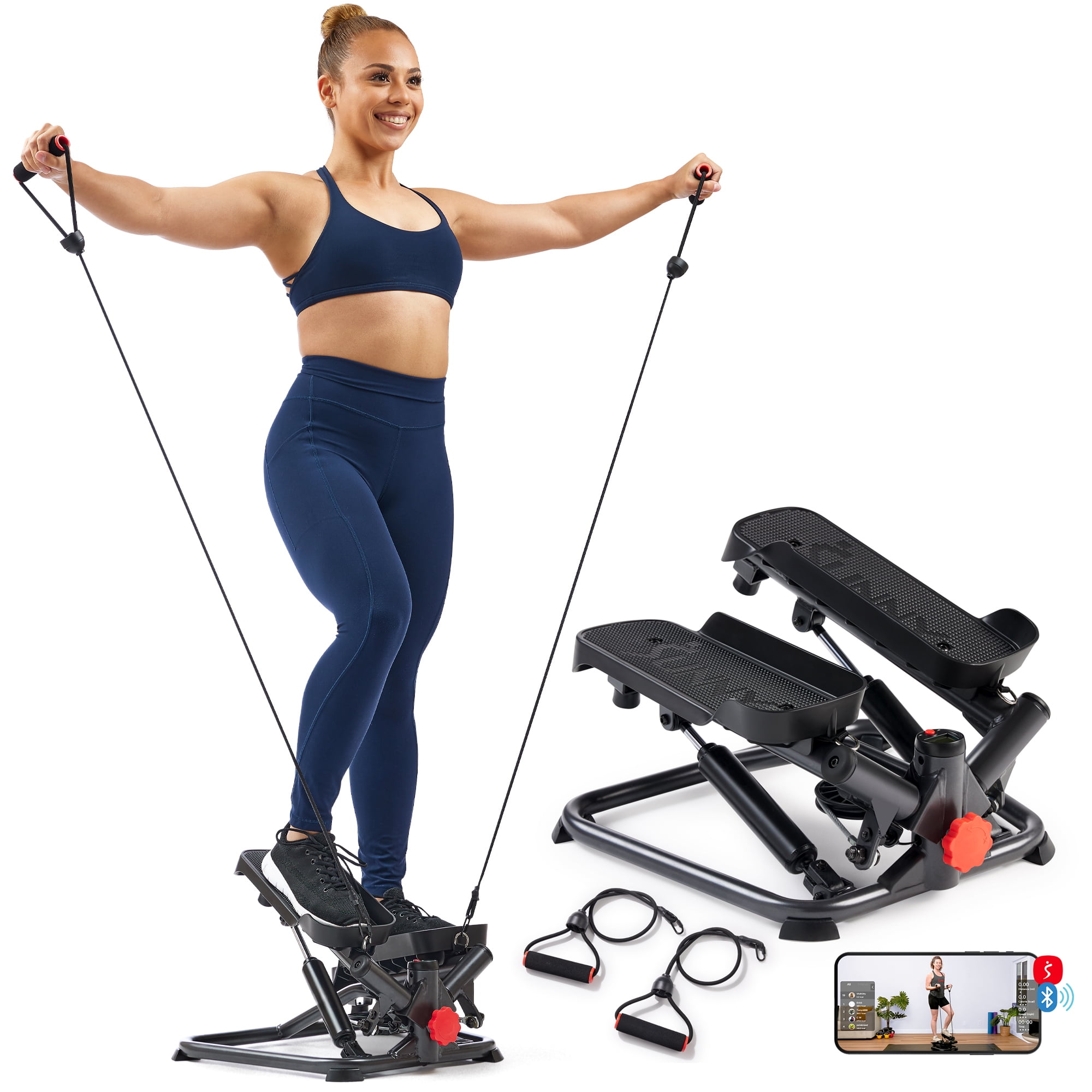 Sunny Health Fitness Smart Twist Stepper Machine w Free SunnyFit App Membership SF S0979SMART Walmart