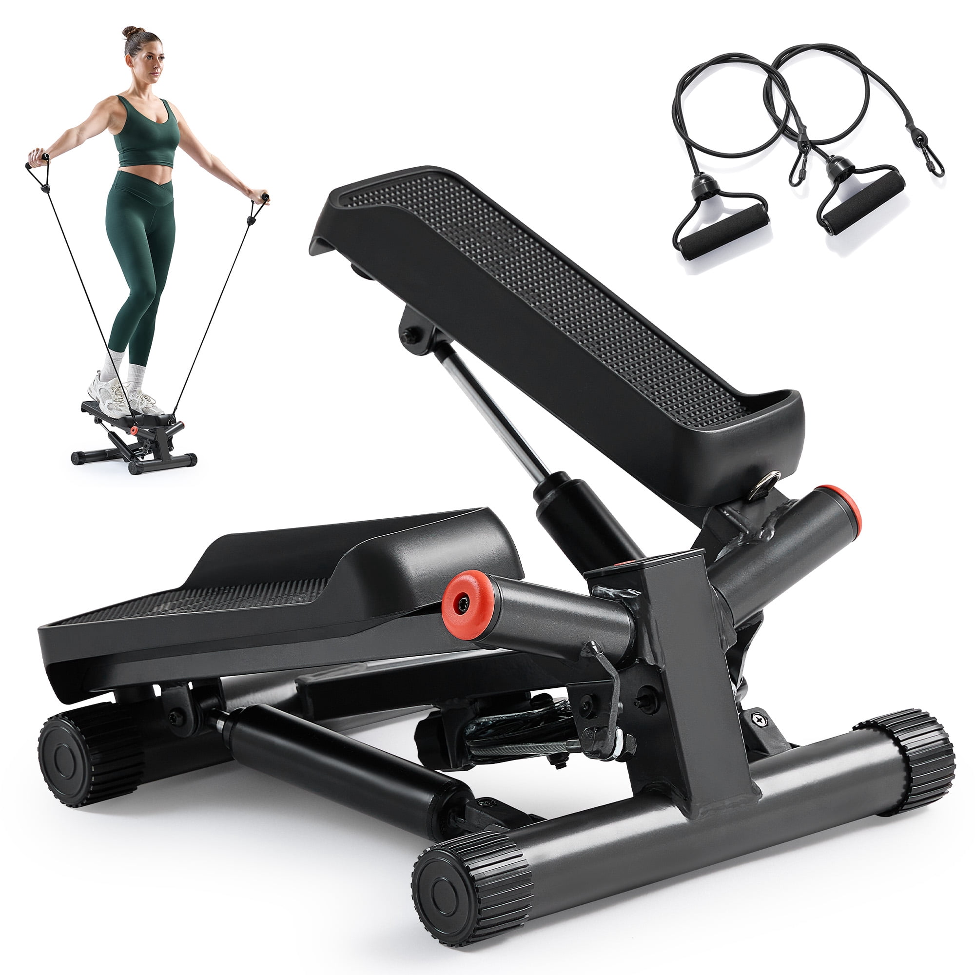 Sunny Health and Fitness Smart Twist Stepper with Resistance Bands