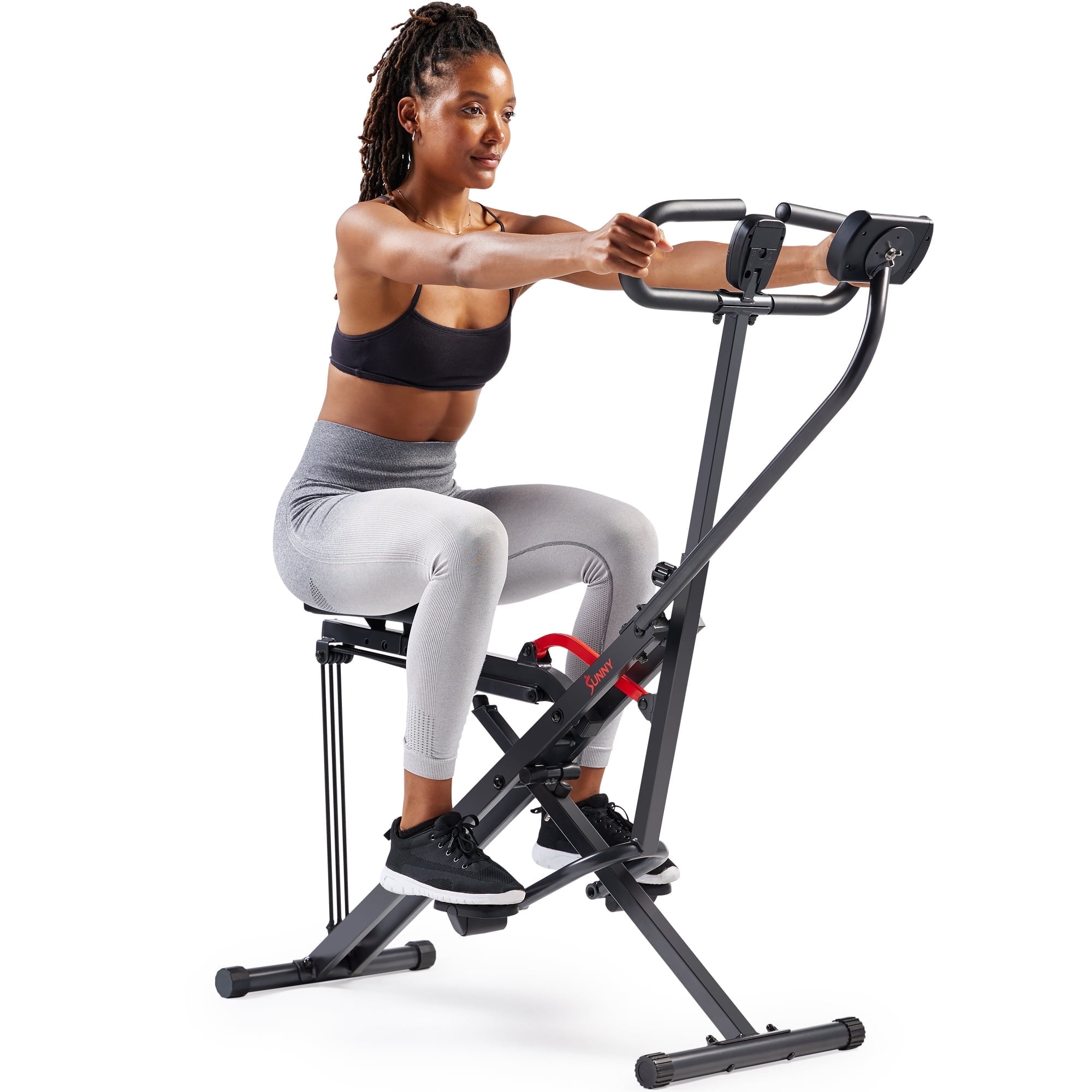 Sunny Health Fitness Brandclub Sunny Health Fitness Squat Rower Row N Ride Glute Leg Core Assist w Smart Bluetooth Free SunnyFit App NO. 077SMART
