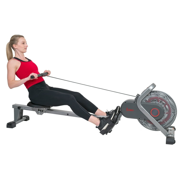 Sunny Health Fitness Space Efficient Wind Powered Rowing Machine for Home Workouts and Stamina Exercise SF RW520050