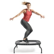 Sunny Health & Fitness Springless Mini Fitness Trampoline – Premium Adjustable Bungee-Style Indoor/Outdoor Exercise Rebounder for Quieter and Safer Workouts (36”) - SF-S021047