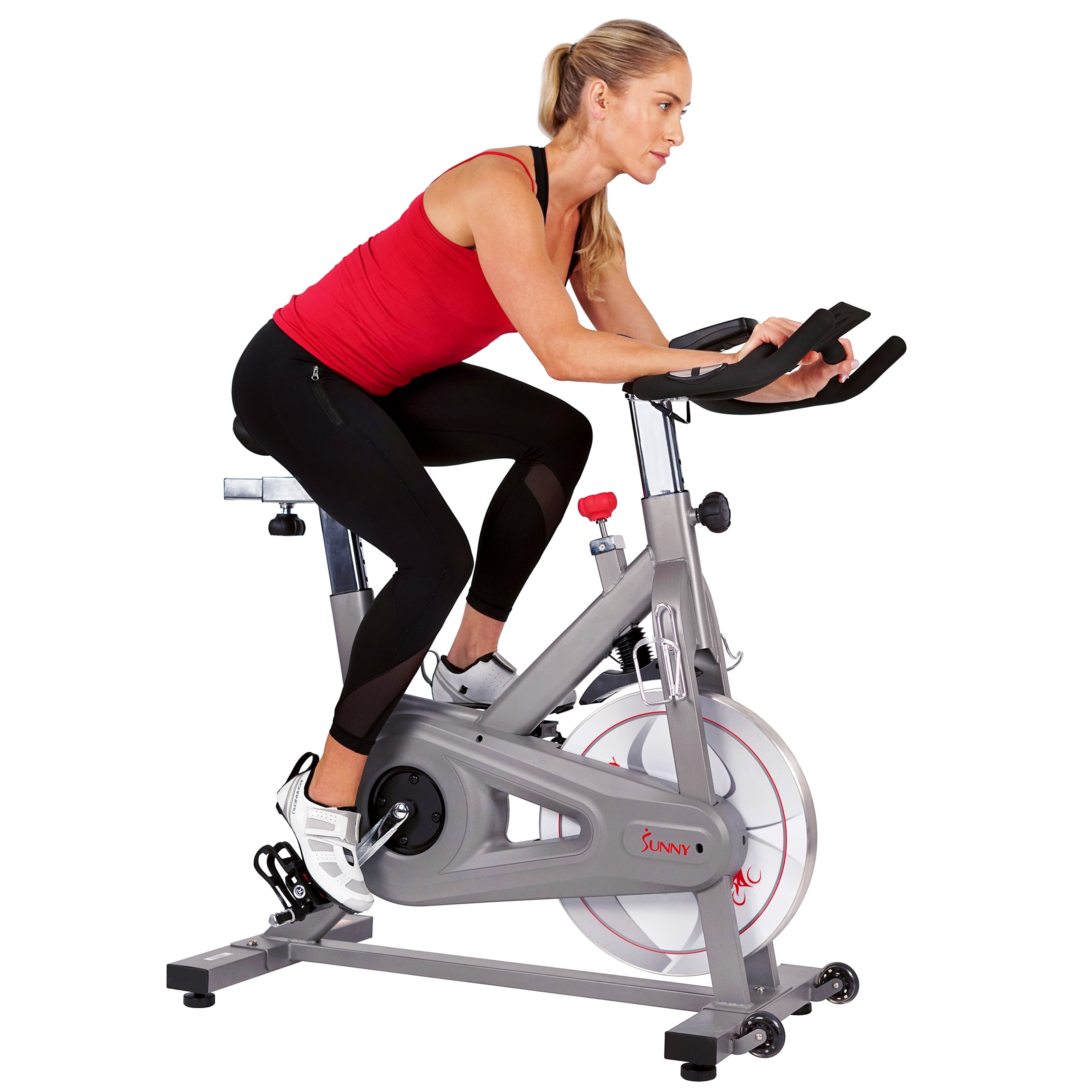 Sunny Health & Fitness Stationary Bike, Synergy Pro Magnetic Indoor Cycling w Free SunnyFit® App - SF-B1851