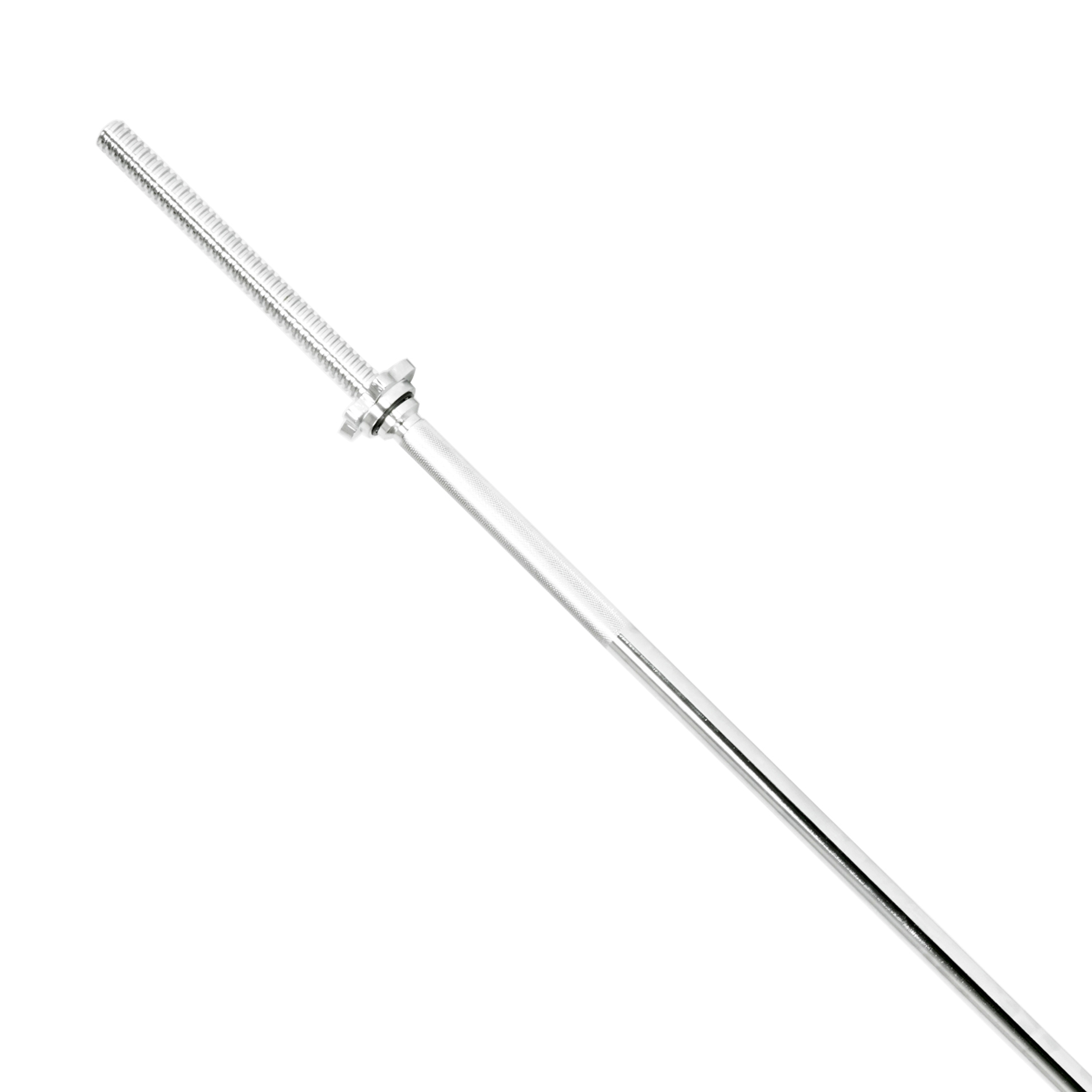 Sunny Health & Fitness Threaded Solid 60" Chrome Exercise Barbell Bar w/ 1" Barbell Diameter, Olympic Weight Lifting Bar, STBB-60 - image 1 of 8