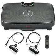 Sunny Health & Fitness Vibration Platform Exercise Machine with Resistant Band - SF-VP822056