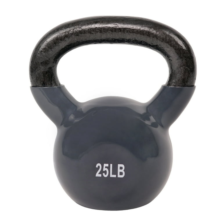 Sunny Health Fitness 25 LB Kettlebell Vinyl Coated Weight Training w Free SunnyFit App NO. 066 25