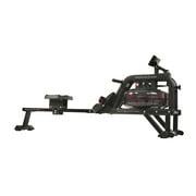Sunny Health & Fitness Water Rowing Machine Rower w/LCD Monitor - Obsidian SF-RW5713