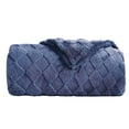 thumbnail image 1 of SUNNY HEAT Sherpa Blanket Twin Size 60''x80'' All-Season Lightweight Ultra Soft Bed Blanket Couch, Bed, Sofa, Travel Use, Gift, Denim Blue, 1 of 6