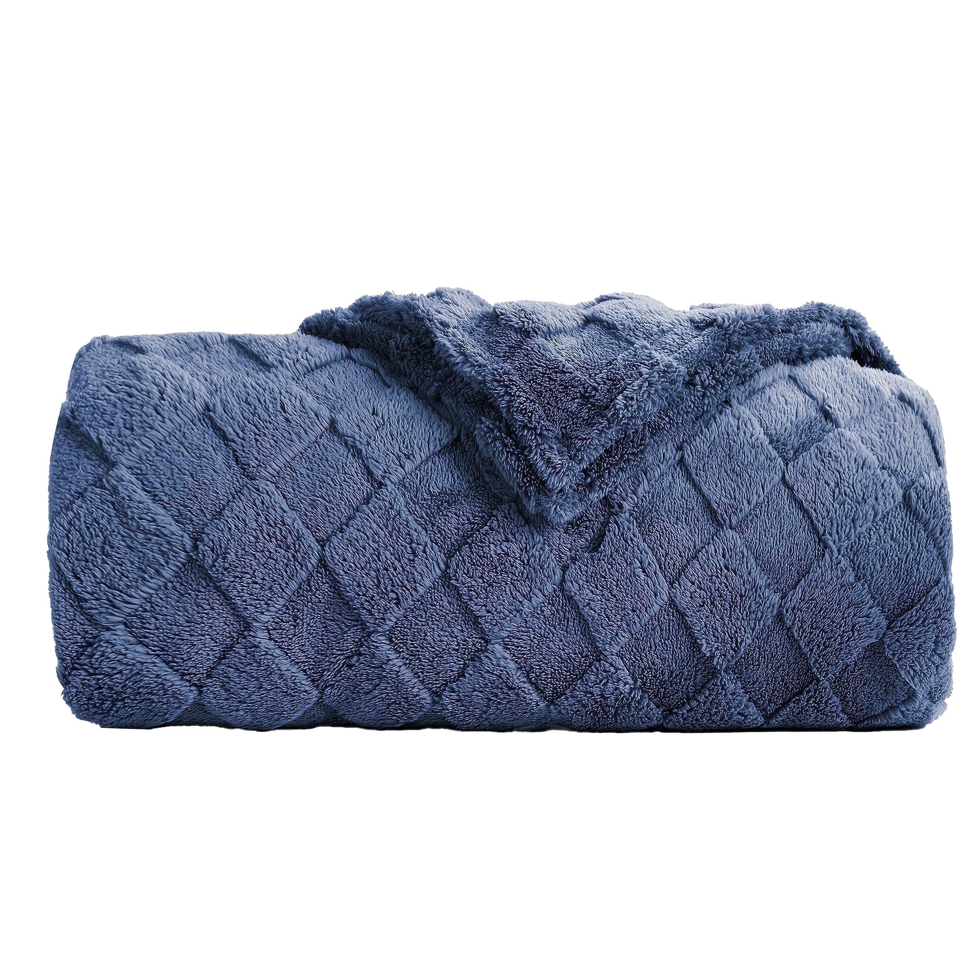 SUNNY HEAT Sherpa Blanket Twin Size 60''x80'' All-Season Lightweight Ultra Soft Bed Blanket Couch, Bed, Sofa, Travel Use, Gift, Denim Blue