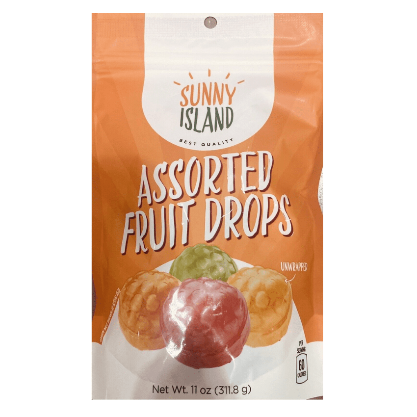 Sunny Island ASSORTED Fruit Drops Hard Candy 11 oz Bag
