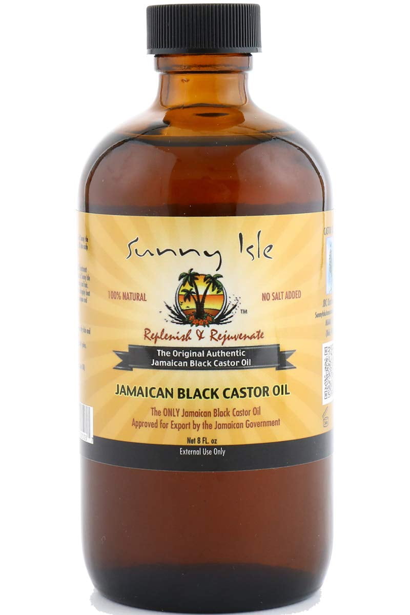Sunny Isle 100% Natural Jamaican Black Castor Oil For Hair, 8 oz, 2 Pack