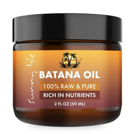 Sunny Isle Pure Batana Oil For Hair Growth - From Honduras, Organic, Unrefined, Moisturizing - 2 fl oz