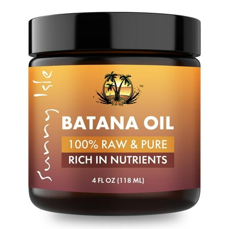 Sunny Isle Raw Batana Oil for Hair Growth - Moisturizing, Unrefined, From Honduras - 4 fl oz