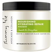 Sunny Isle Avocado & Collagen Nourishing Repair Masque - Hydrating, Conditioning - 16 fl oz
