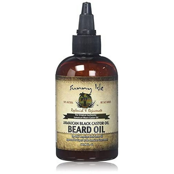 Sunny Isle Jamaican Black Castor Oil Beard Oil, 4 Fl Oz
