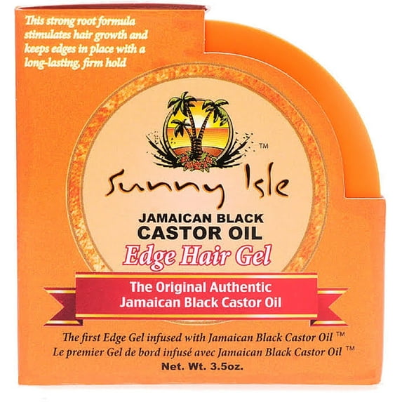 Sunny Isle Jamaican Black Castor Oil Edge Hair Gel 3.5 oz - (Pack of 4)