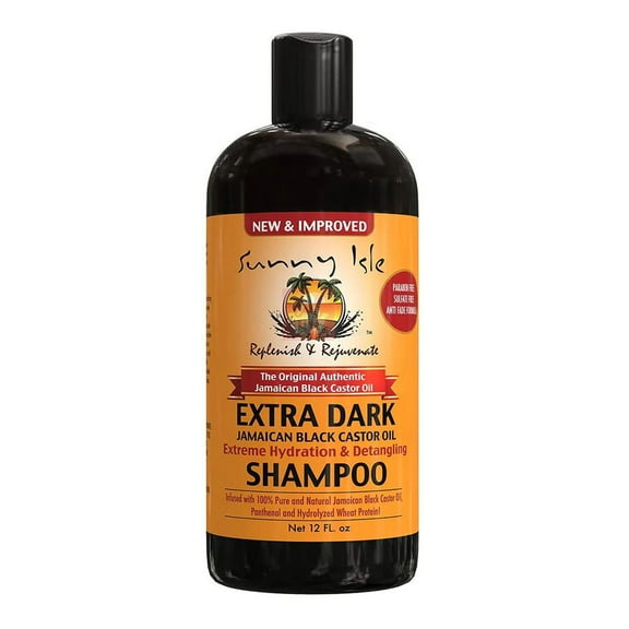 Sunny Isle Jamaican Black Castor Oil Extra Dark Extreme Hydrating Shampoo, 12 Oz..