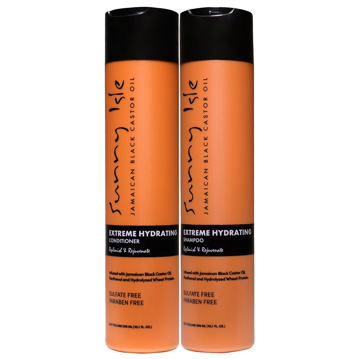 Sunny Isle Jamaican Black Castor Oil Extreme Hydrating & Detangling Shampoo & Conditioner 10.1oz Bundle