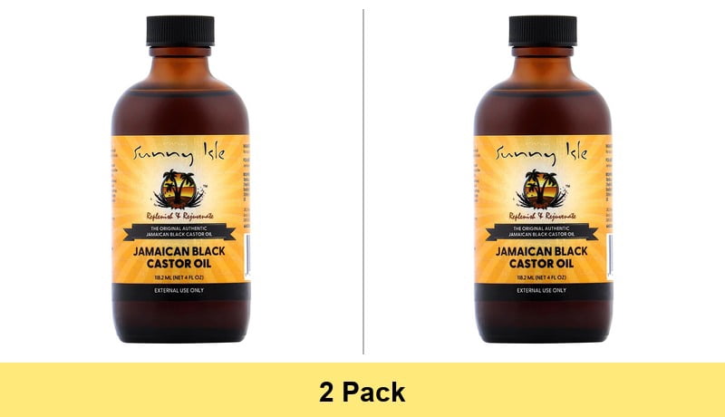 Sunny Isle Jamaican Black Castor Oil For Hair 100% Natural 4 Oz - 2 Pack