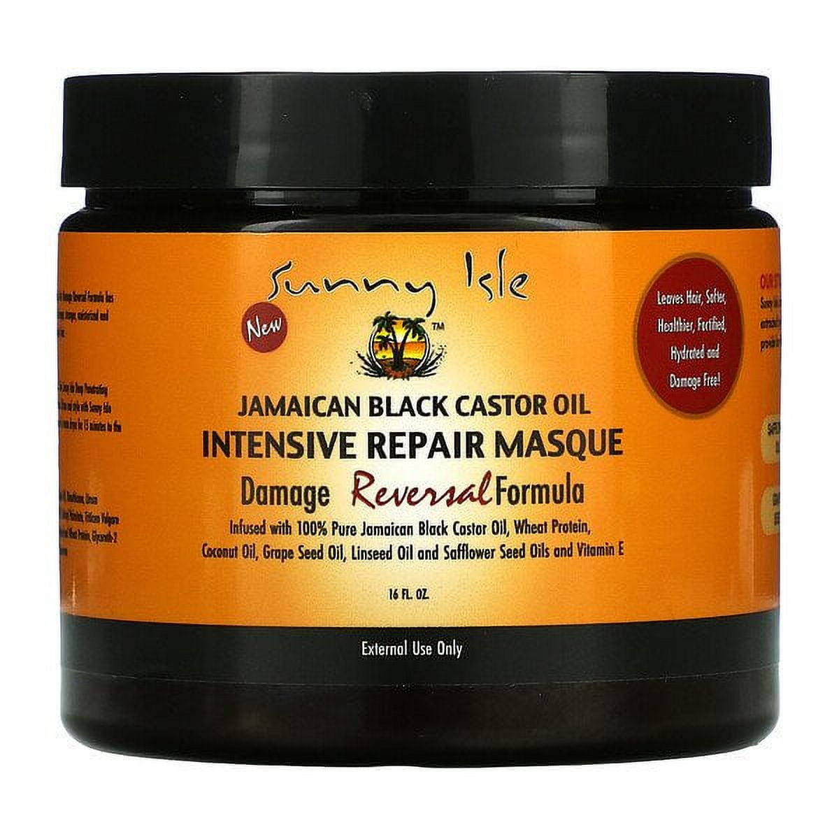 Sunny Isle, Jamaican Black Castor Oil, Intensive Repair Masque, 16 fl oz Pack of 2