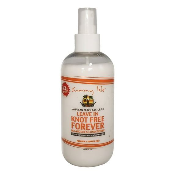 Sunny Isle Jamaican Black Castor Oil Leave In Knot Free Forever Detangler and Conditioner, 8 Oz, Pack of 2