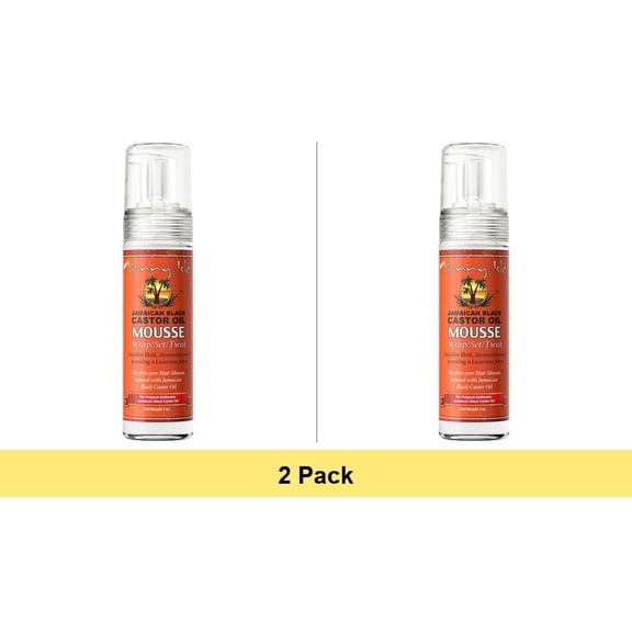 Sunny Isle Jamaican Black Castor Oil Mousse Wrap Set Twist, 7 Oz - 2 Pack