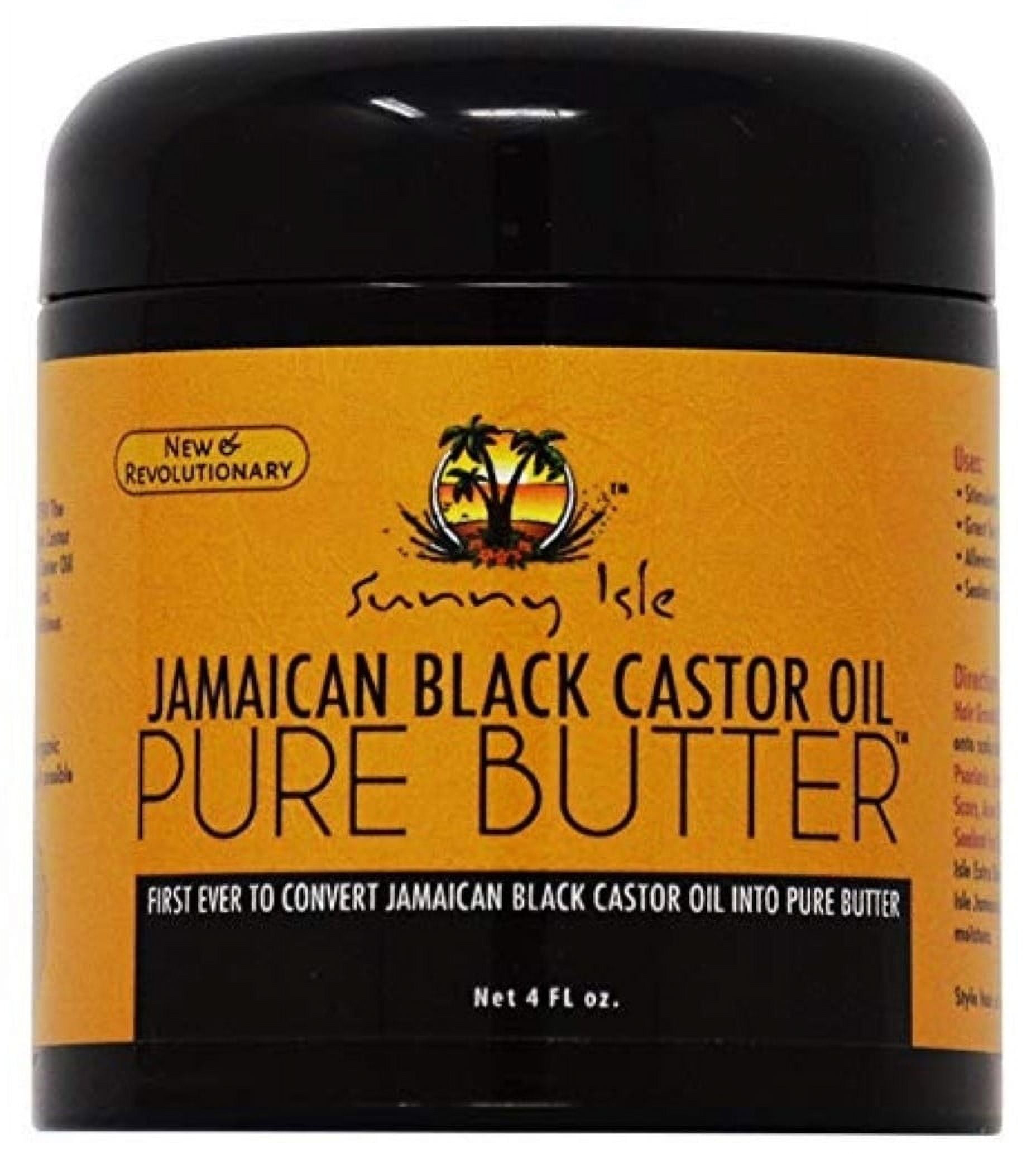 Sunny Isle Jamaican Black Castor Oil Pure Butter Original for Hair Damage, 4 oz