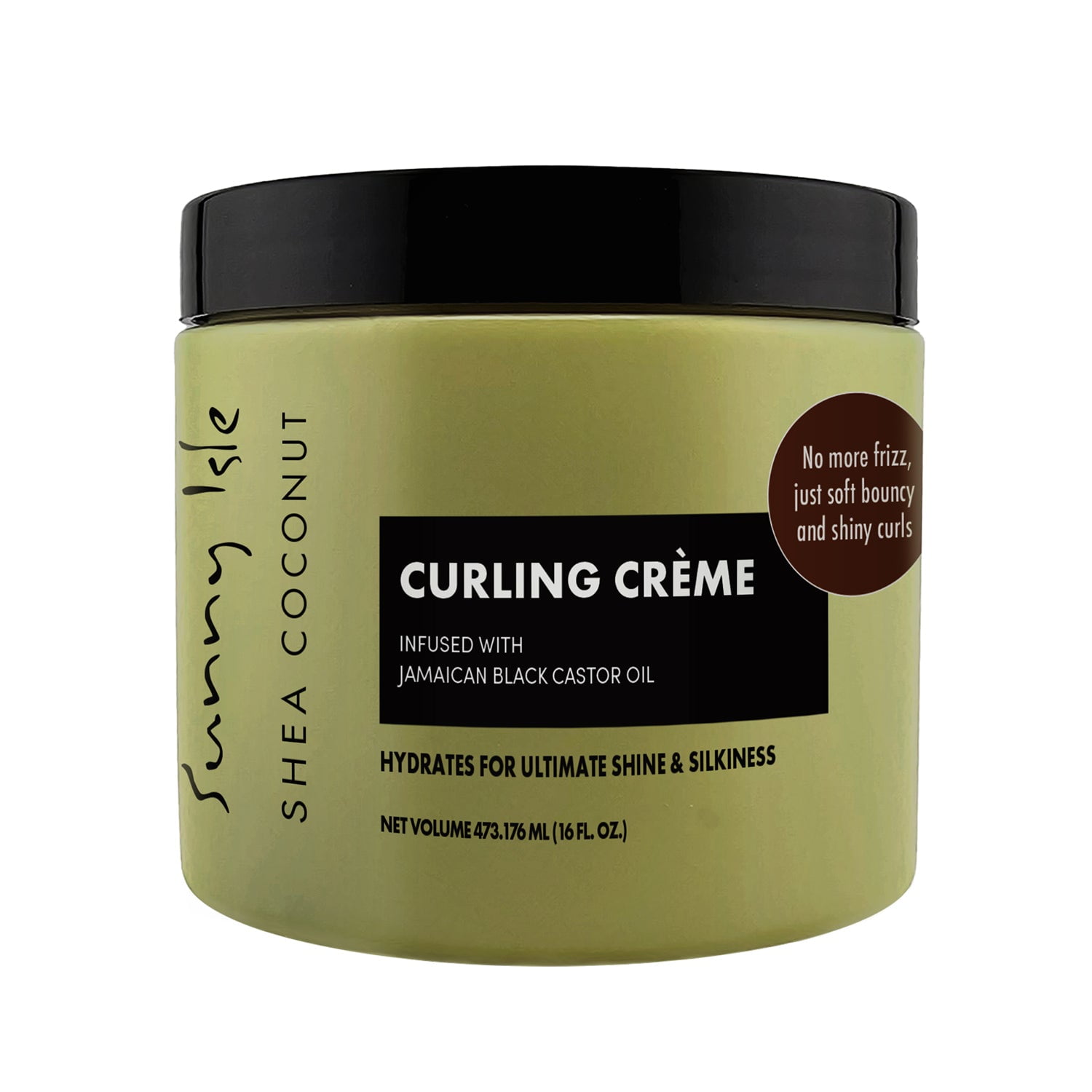 Sunny Isle Jamaican Black Castor Oil Shea Coconut Curl Cream | Strengthens Hair Eliminates Frizz & Curl Enhancer| Re-hydrate Dry Scalp - Shea Coconut Oil Hydrate Curl Cream 16oz