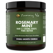 Sunny Isle Rosemary Mint Hair Butter - Strengthening & Split End Repair - 8oz Jar