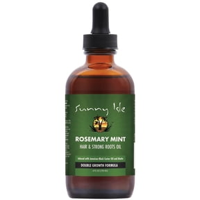 Sunny Isle Rosemary Mint Hair & Strong Roots Oil 4 fl oz - Strengthening & Split End Repair -