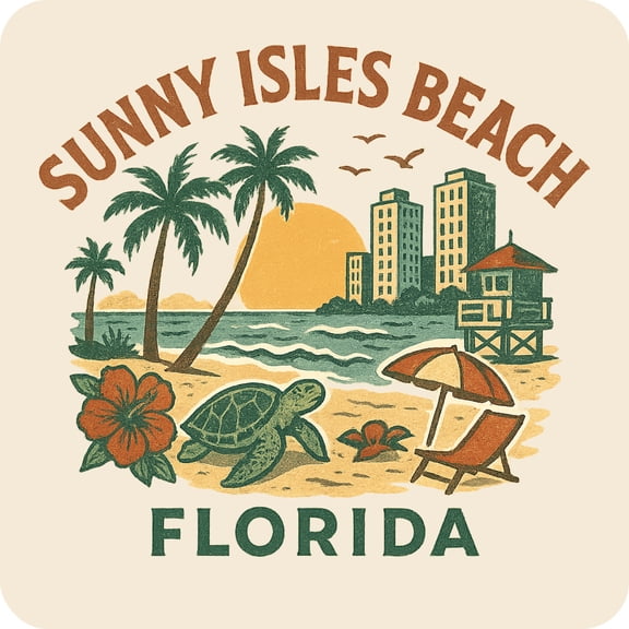 Sunny Isles Beach Florida Keepsakes Souvenir Vinyl Sticker – Destination Travel Keepsake Collectible (3-Inches Wide)