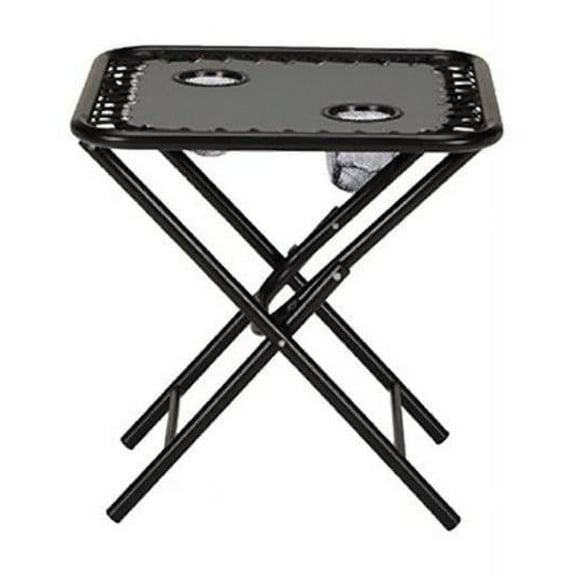 Sunny Isles Folding Side Table with 2 Cup Holders for Zero Gravity Chair, Graphite Gray