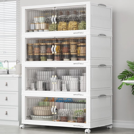 Sunny Lane 480Qt Stackable Storage Bins with Lids,Extra Large Closet ...