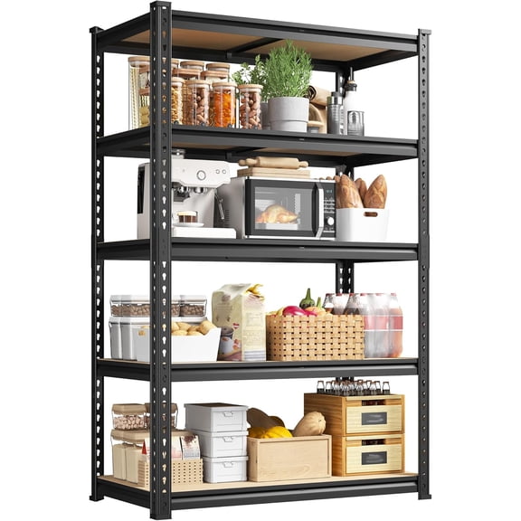 Sunny Lane 5-Tier Storage Shelves, 2010LBS Adjustable Pantry Shelves, Metal Shelving Unit for Kitchen, Pantry, Closet, Laundry, Garage, 15.75" D 31.55" W 63.05" H